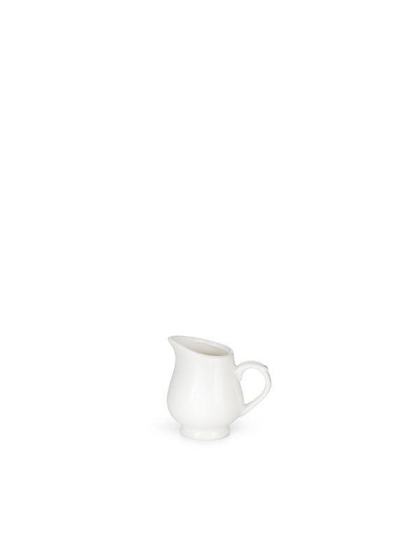 PORCELANSKA POSUDA ZA MLEKO BELA BOJA H 8CM R 8CM