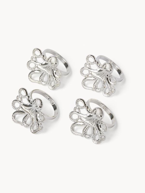 SET 4 PRSTENA ZA SALVETU OKTOPOD D5
