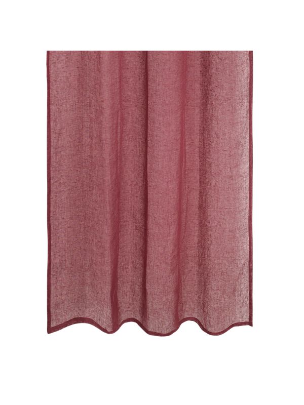 LANENA ZAVESA U CRVENOJ BOJI 135X270 CM