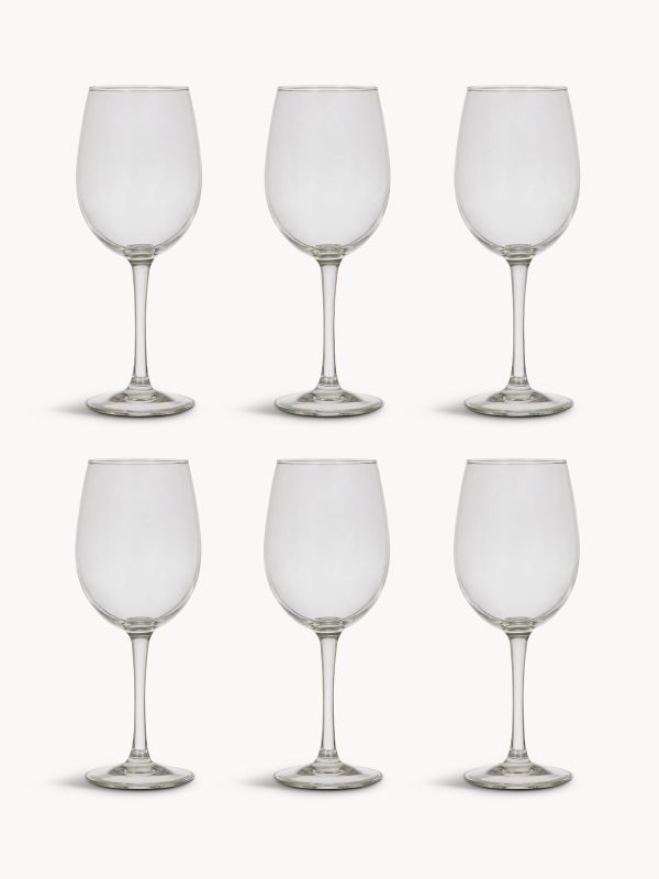SET 6  STAKLENIH ČAŠA ZA VINO H24CM